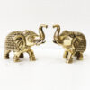 Elephant Figure Pair Brass 