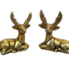Brass Deer Pair Animal Statue Home Decor Office Table Desk Use Gift-Item