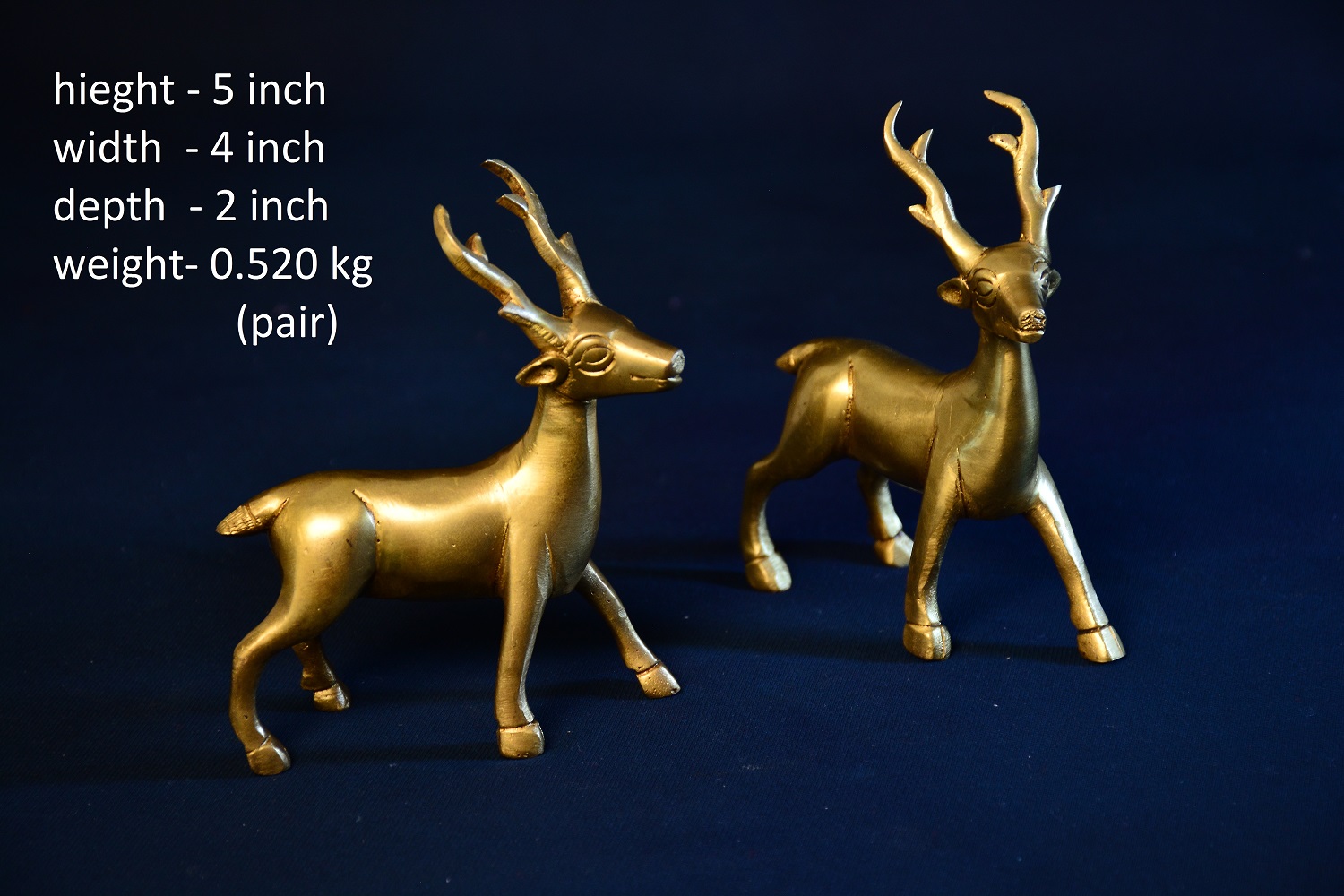 Brass Deer Standing 5 Inch