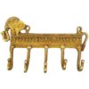 Elephant Shape Brass Metal Key Hook Holder