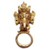 Ganesh Face Door Knocker Brass