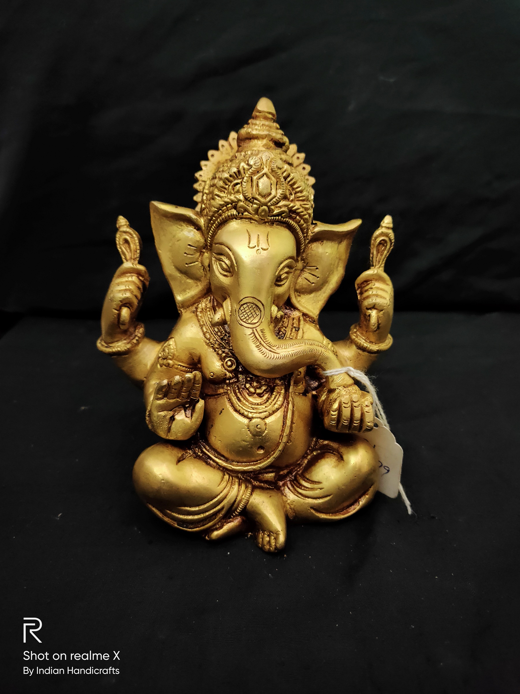 Brass Ganesh Mukut | Taj 5 Inch