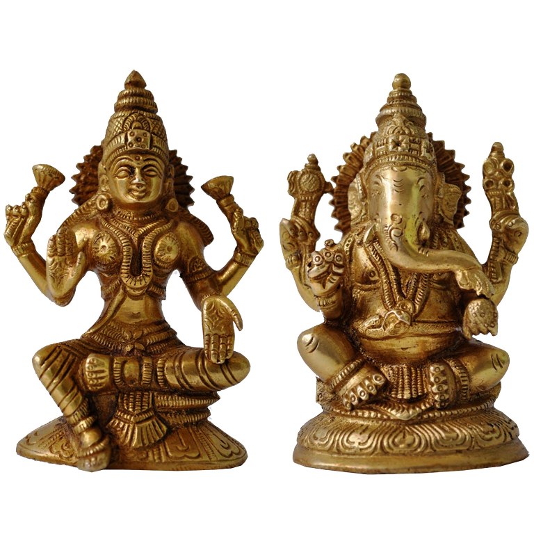 Lakshmi Ganesha Pair Of Brass