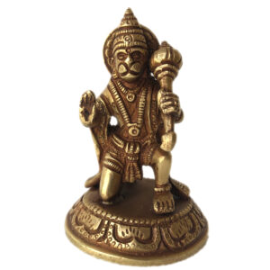 Hanuman Yellow Finish Brass Statue