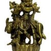 Brass Krishna With Cow 4 Inch