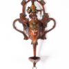 Brass Ganesh and Elephant Oil Lamp 17 Inch