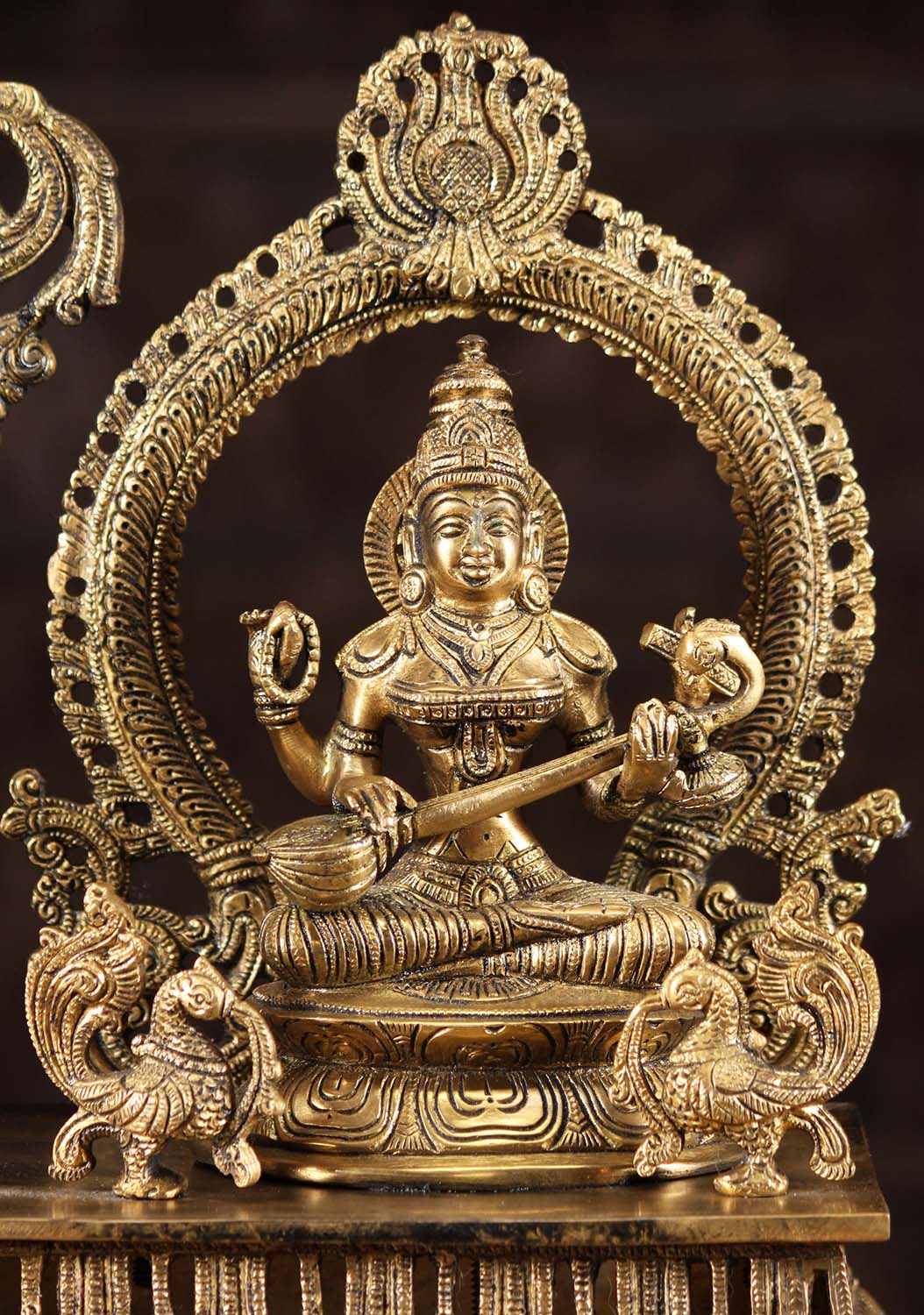 Brass Statue Set Ganesh, Lakshmi & Saraswati 20"