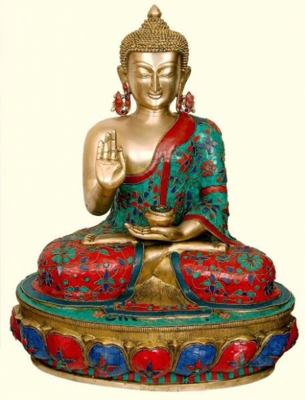 Brass Buddha Sitting 28 Inch