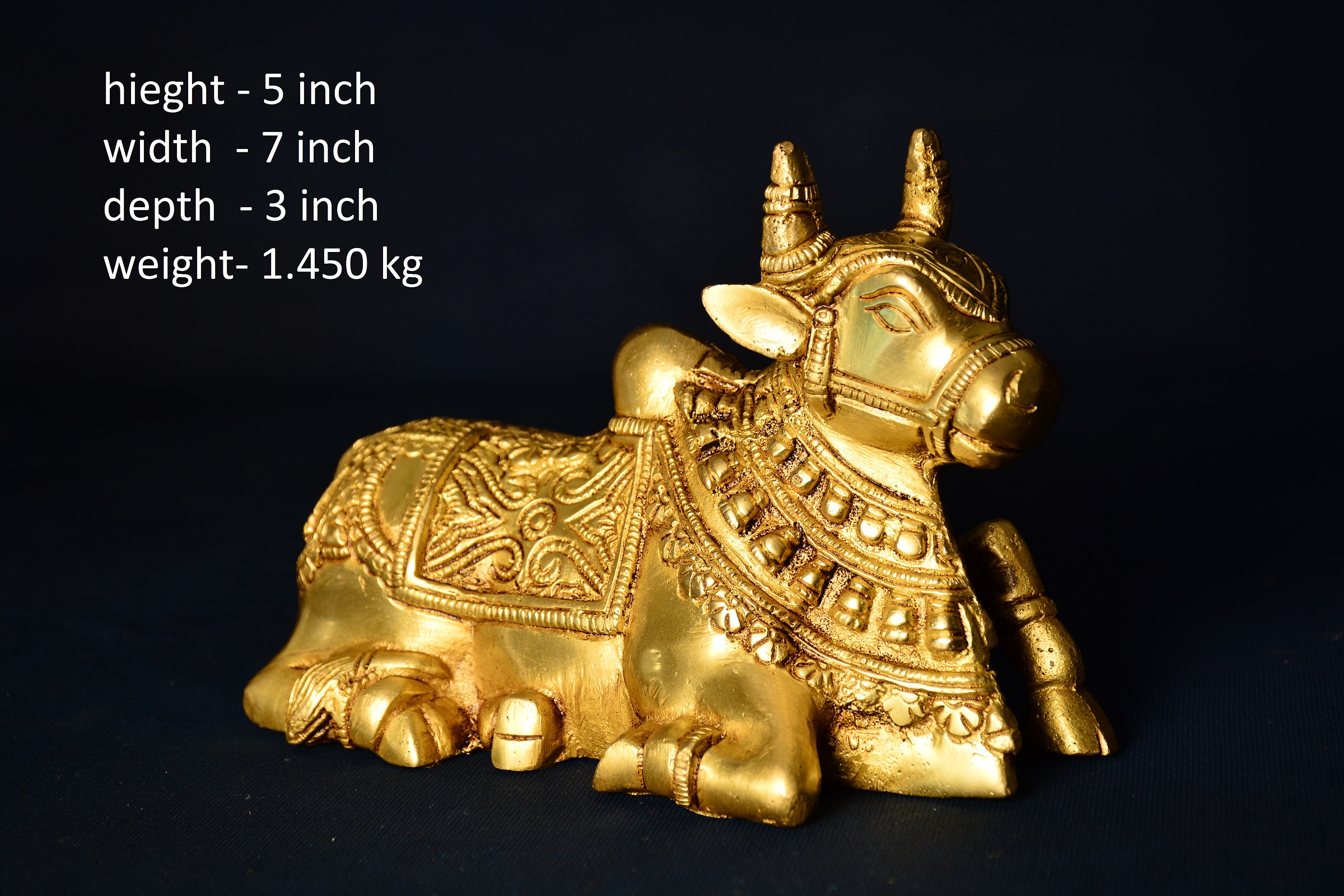 Brass Nandi Sitting 5 Inch