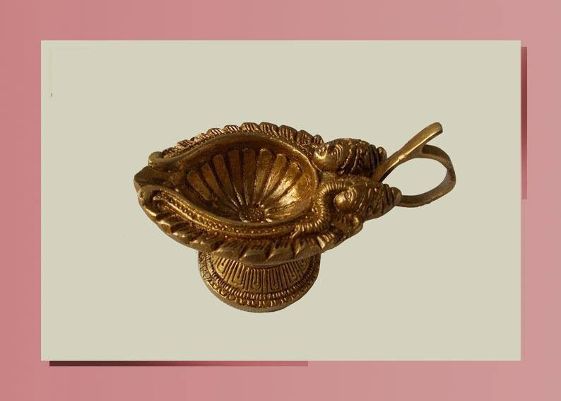 Brass Diya Ganesh Laxmi Style | Deepak | Oil Lamp
