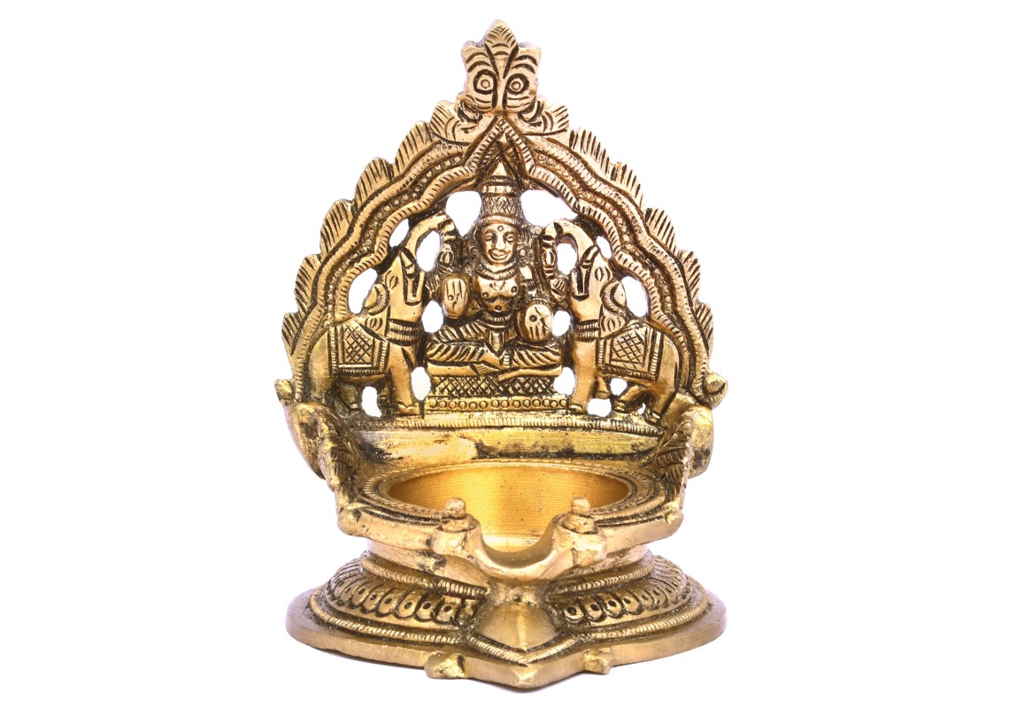 Brass Diya Gaj Laxmi| Deepak | Oil Lamp