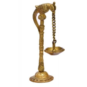 Brass Diya Parrot Lamp Hang| Deepak | Oil Lamp