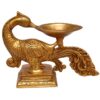Decorative Brass Metal Peacock Shape Candle Stand/Oil Lamp/Aarti Diya.