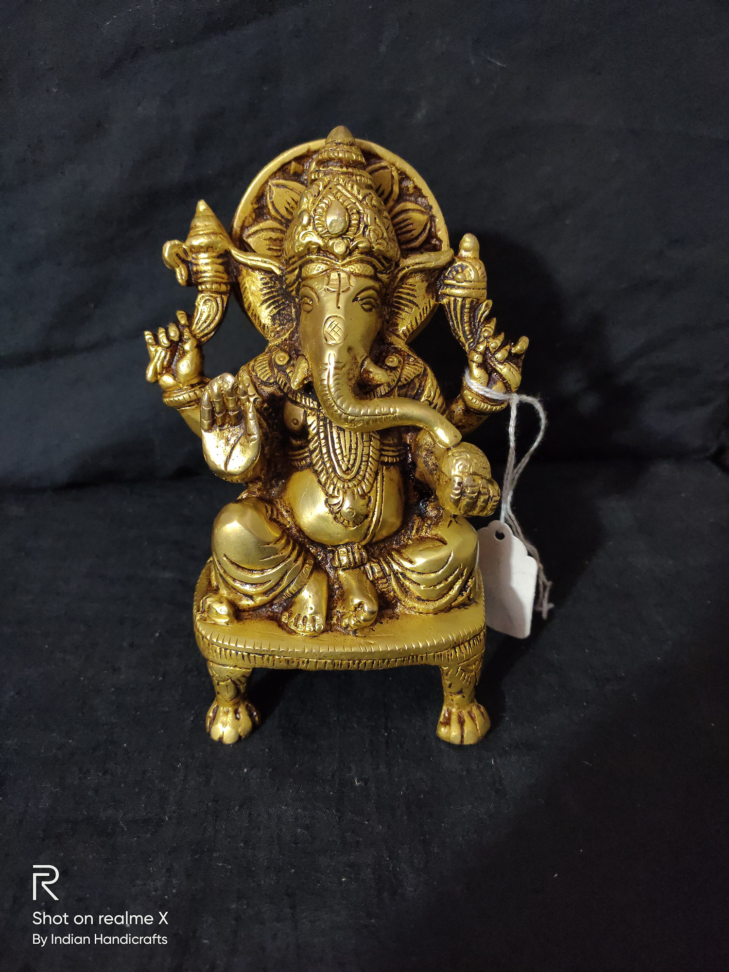 Brass Ganesh Chowki 5 Inch