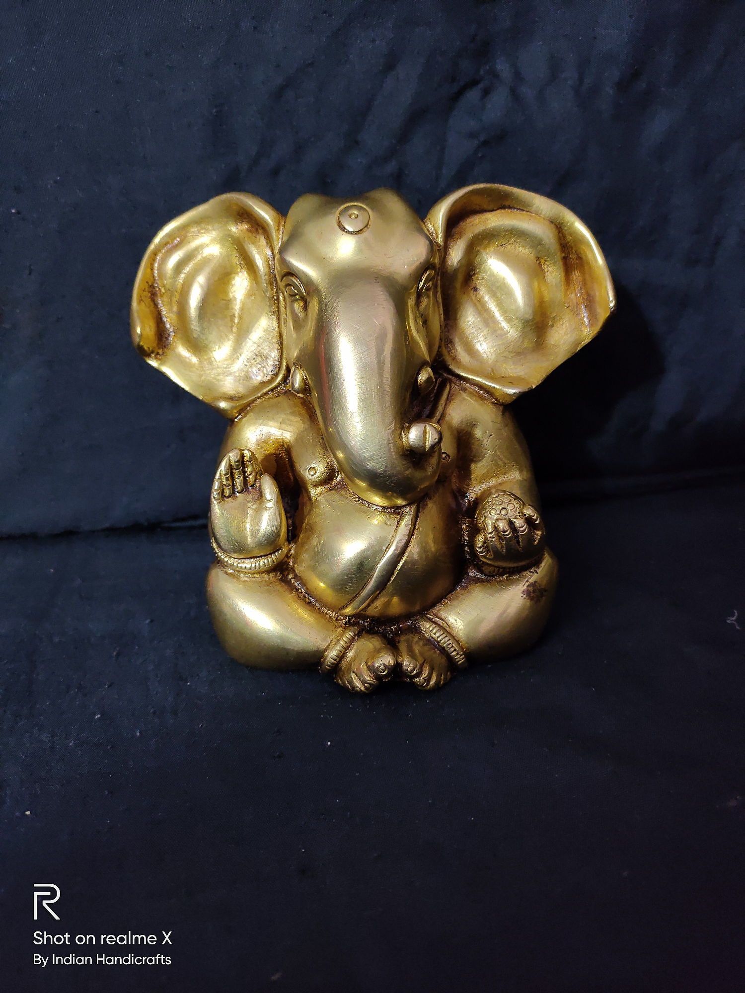 Brass Ganesh Big Ear 5 Inch