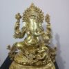 Brass Ganesh Oval Base With Carving 16 Inch