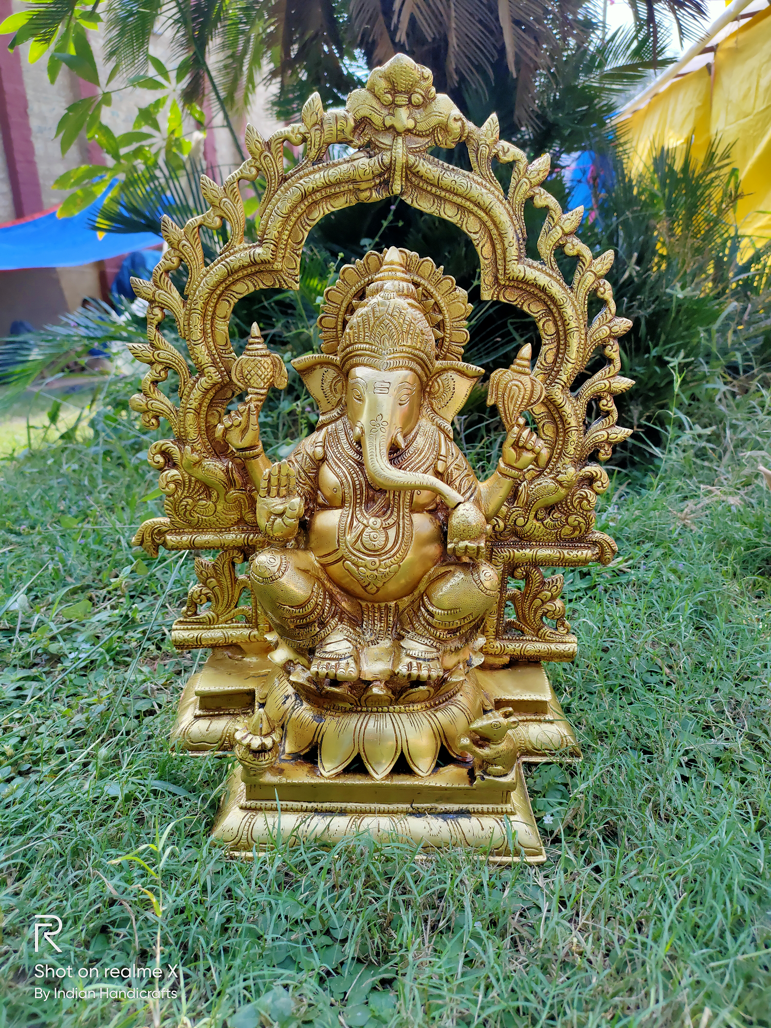 Brass Ganesh Prabhawali 13 Inch