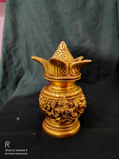 Brass Ganesh Laxmi Nariyal Kalash