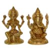 Beautiful Brass Pair Of Laxmi-Ganesha In Brass Metal