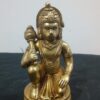 Brass Hanuman | Bajrang Bali Sitting Round Base 5 Inch