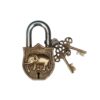 Brass Pad Lock Of Elelphant Figure In Antique Finish