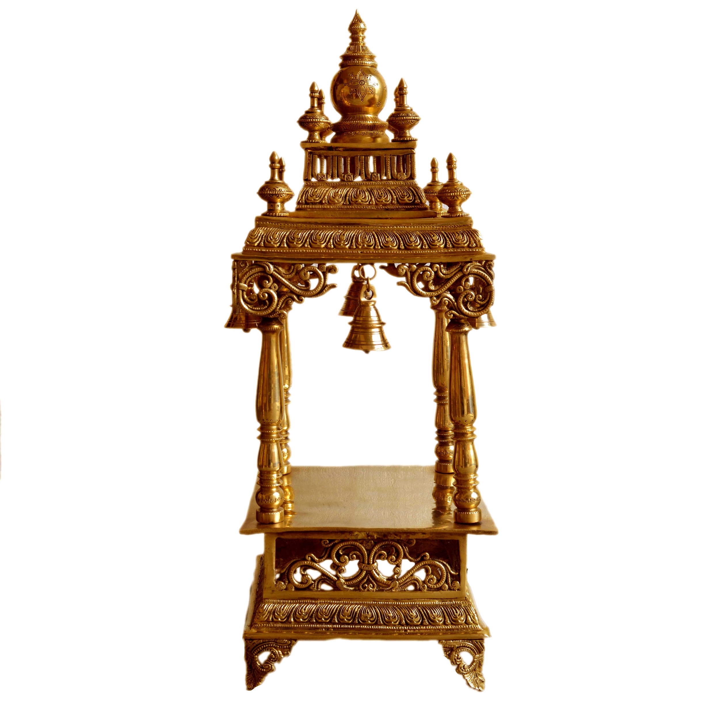 Home Temple Made In Brass Metal Decorative Pooja Ghar Home & Office Use