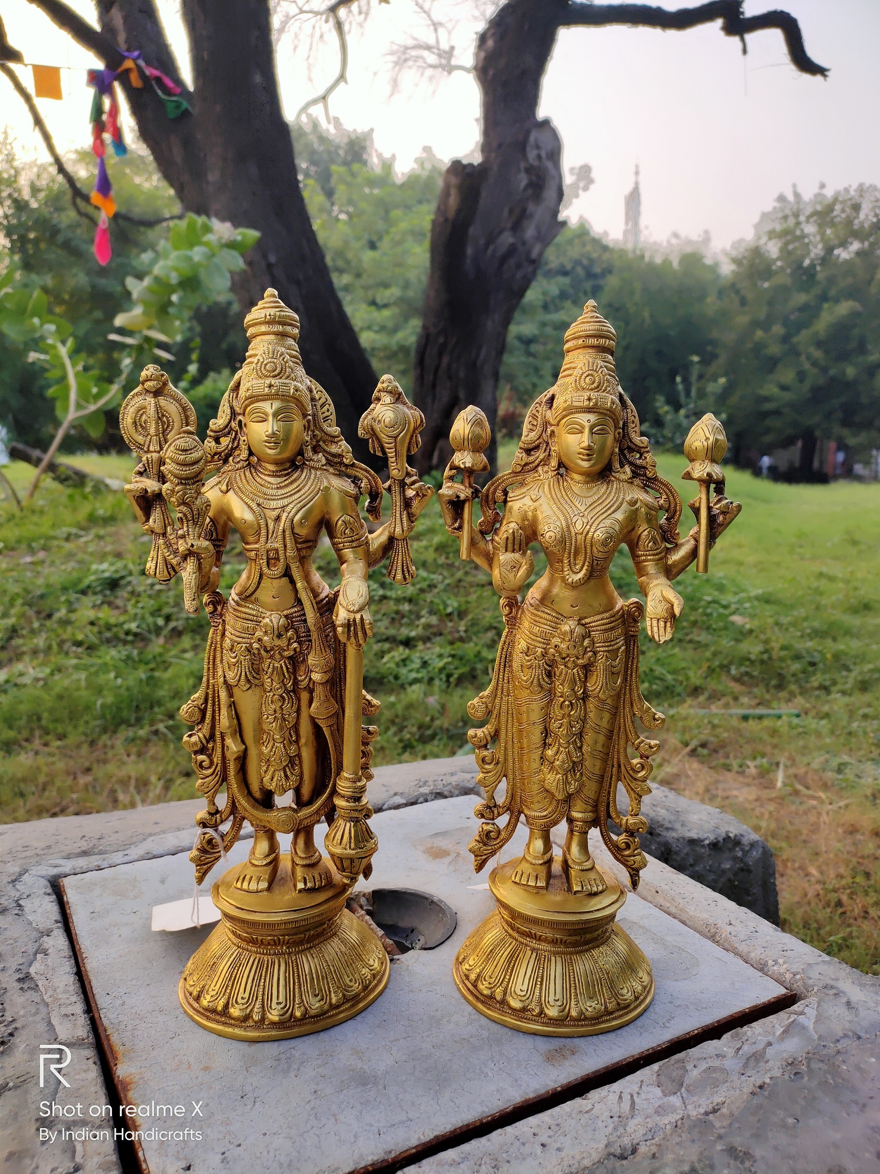 Vishnu Laxmi Standing 12 Inch
