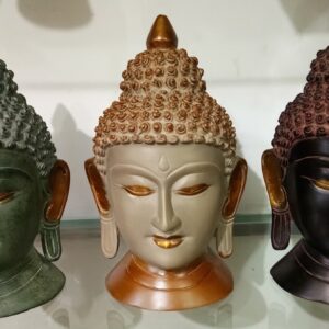 Brass Buddha Head 10 inch