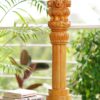 Ashok Stambh Hand-Carved Wooden Sculpture 14 inch