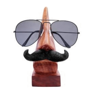 Wooden Nose Shaped Specs Holder made by Sheesham Wood