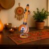 BIYANKA Handmade Wooden Veena Showpiece – 24 cm | Miniature Musical Instrument Model | Ethnic Decorative Handicraft for Home Décor, Office Table & Gifting